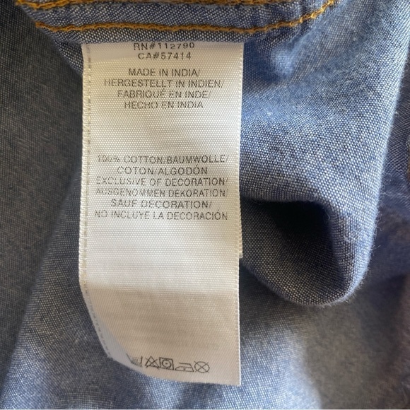 True Religion Blue Denim Shirt - Picture 8 of 8